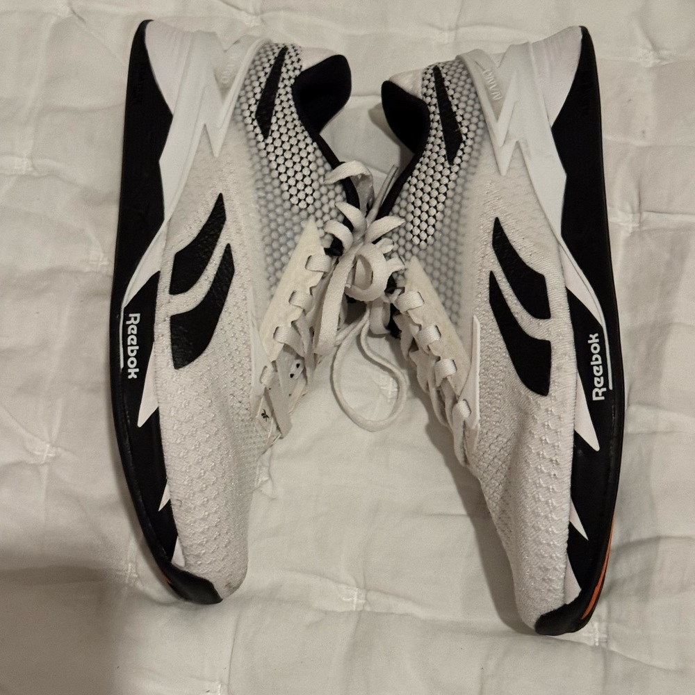 Reebok nano x3 White Mesh Athletic Shoes with Black Details